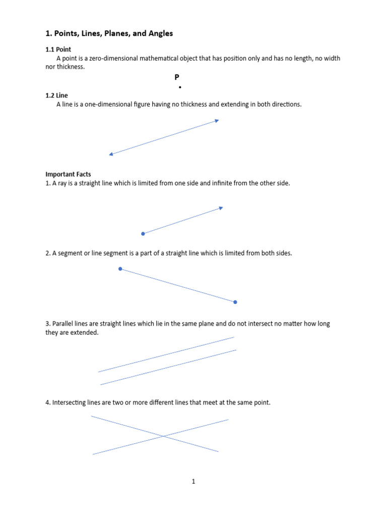 Geometry Basics: Points, Lines, Angles | PDF | Triangle | Line (Geometry)