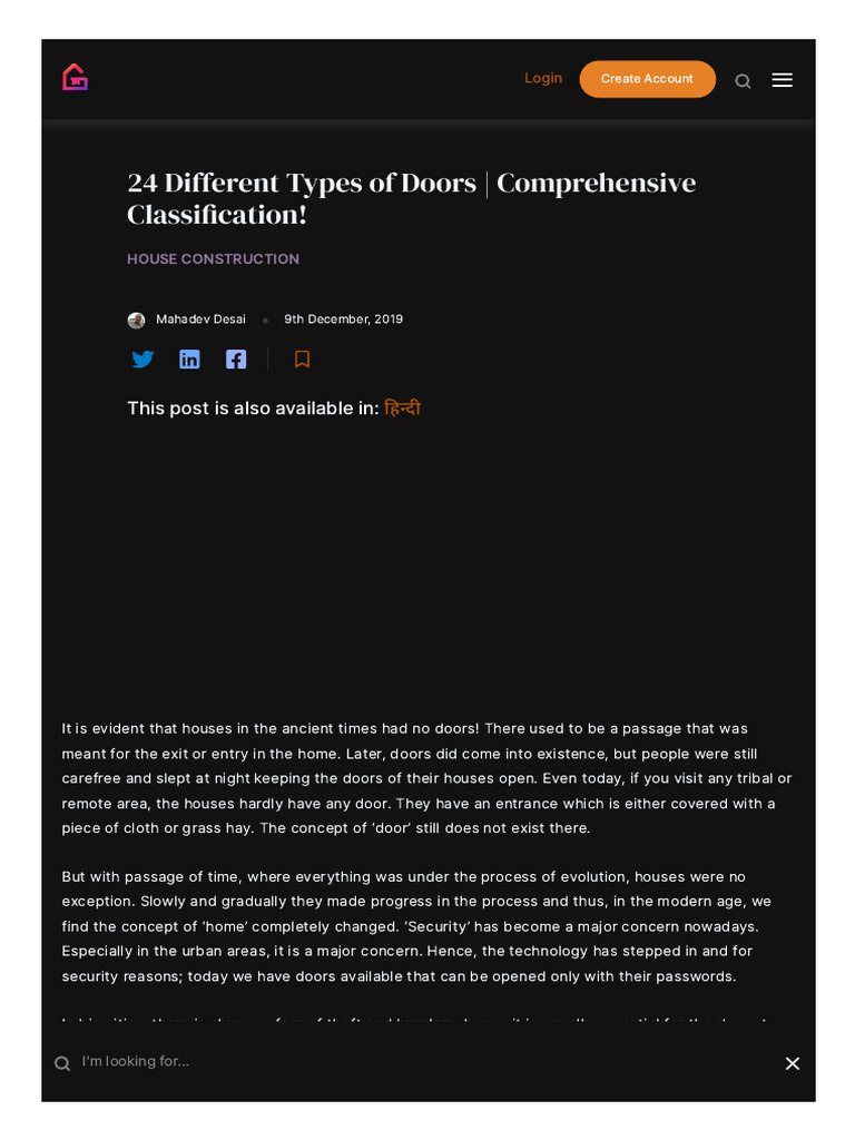 24 Di Erent Types of Doors - Comprehensive Classi Cation!: This Post Is ...