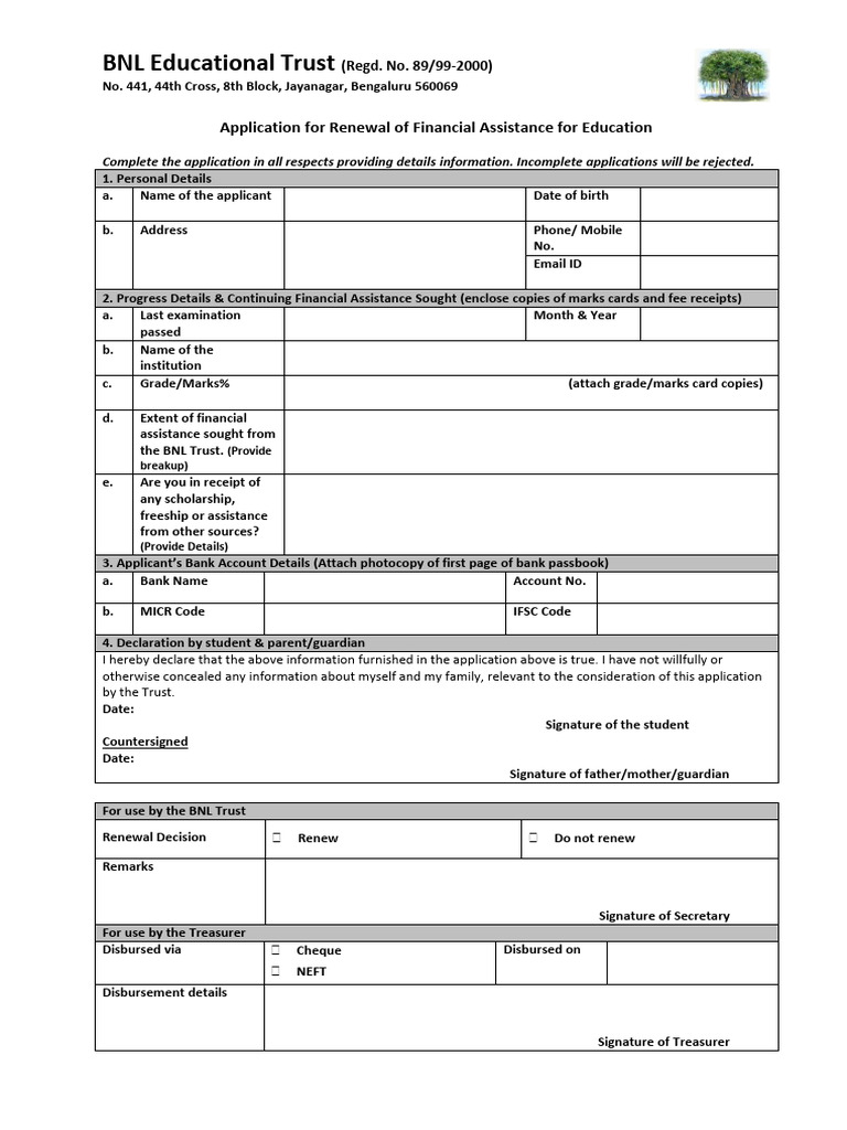 BNL Renewal Application Form - 220531 - 222356 | PDF