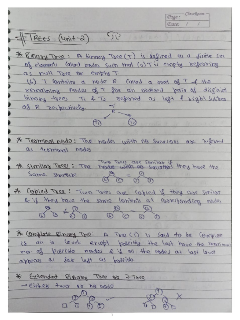 Notes of Trees | PDF