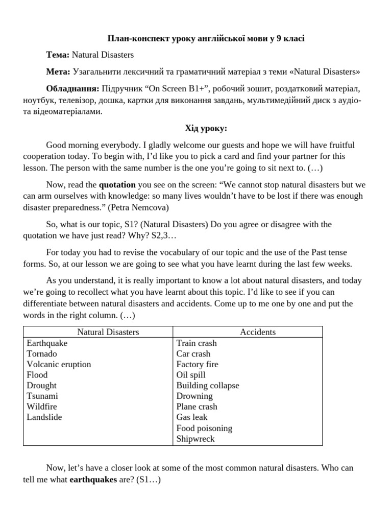 My Lesson Disasters | PDF | Natural Disasters | Tornadoes