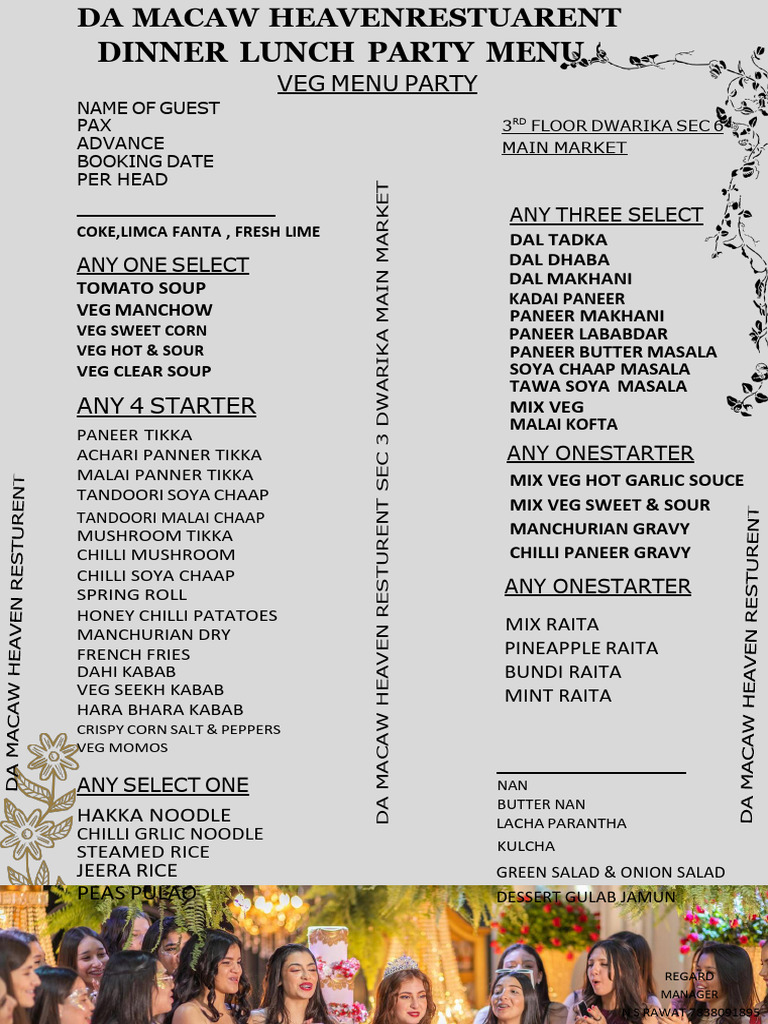 Da Macaw Heaven Restaurant Menu | PDF | Food And Drink Preparation ...