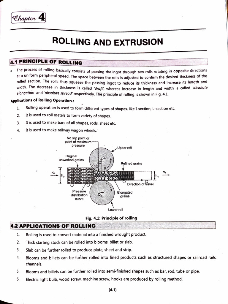 Principles and Applications of Rolling | PDF | Extrusion | Rolling ...