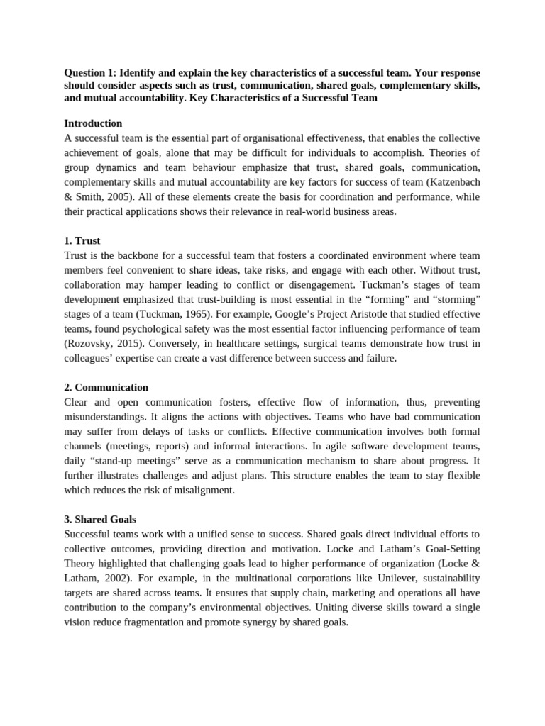 Key Traits of Successful Teams Explained | PDF | Motivational | Motivation