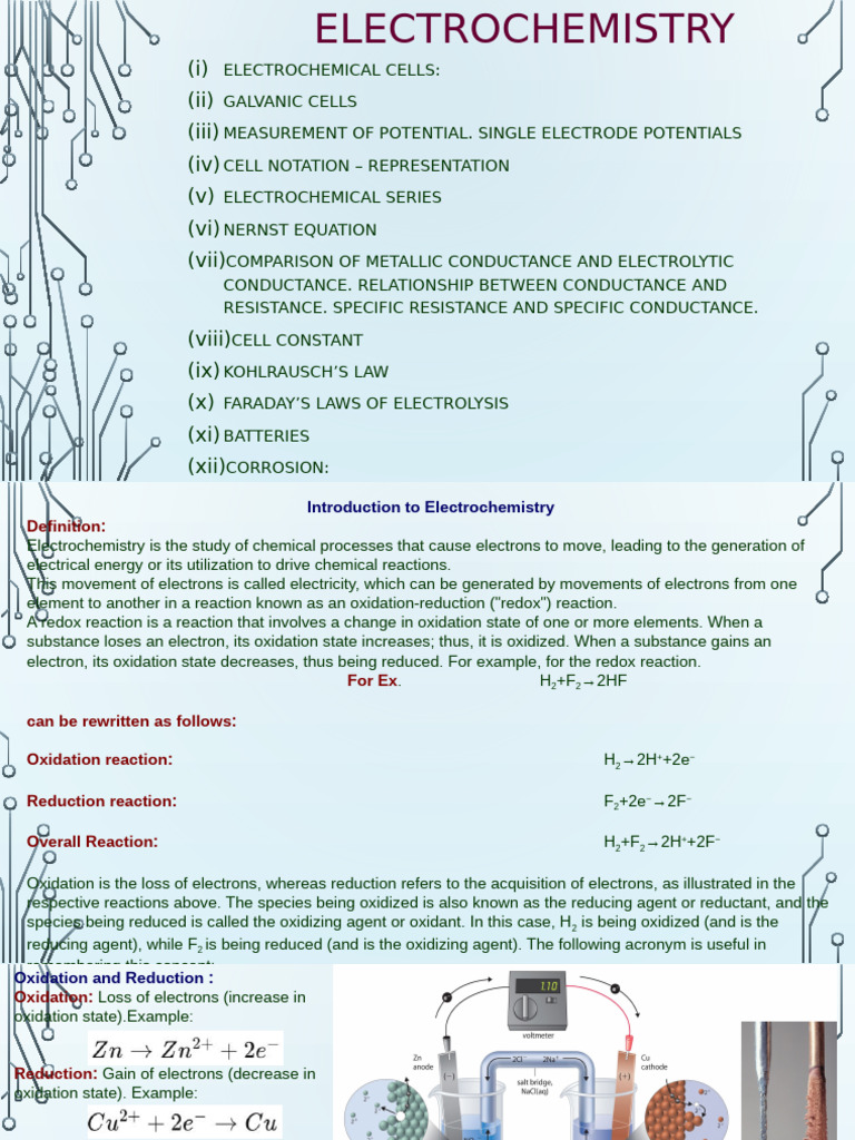 Understanding Redox Reactions in Electrochemistry | PDF ...