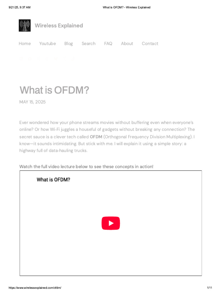 What Is OFDM - Wireless Explained | PDF