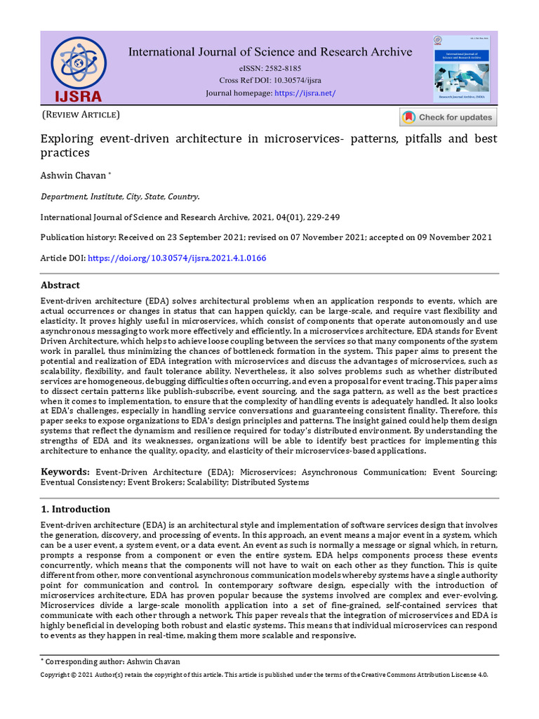 Jurnal Exploring Event-Driven Architecture in Microservic | PDF ...
