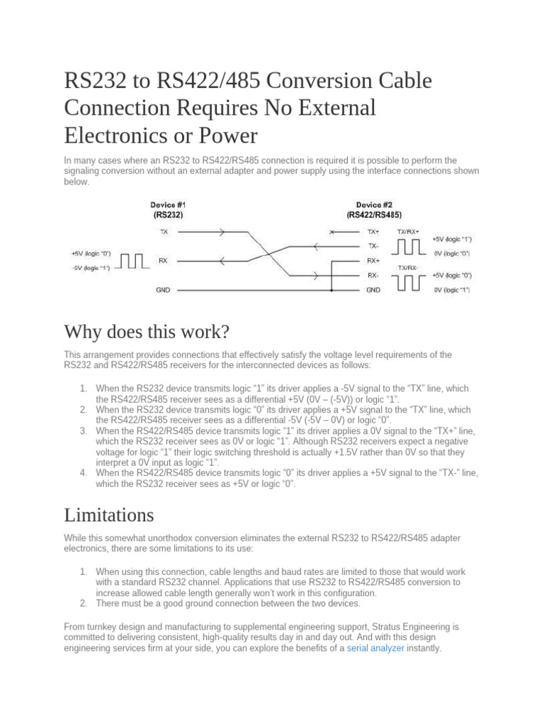 RS232 To RS422 | PDF