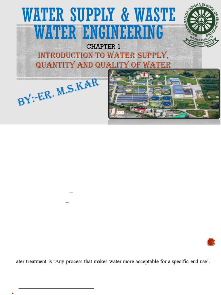 Water Supply and Quality Engineering Guide | PDF | Aquifer | Pipe ...