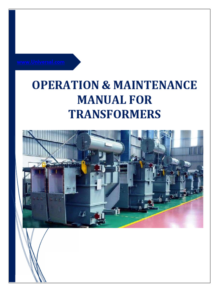Transformer Operation & Maintenance Manual | PDF | Transformer ...
