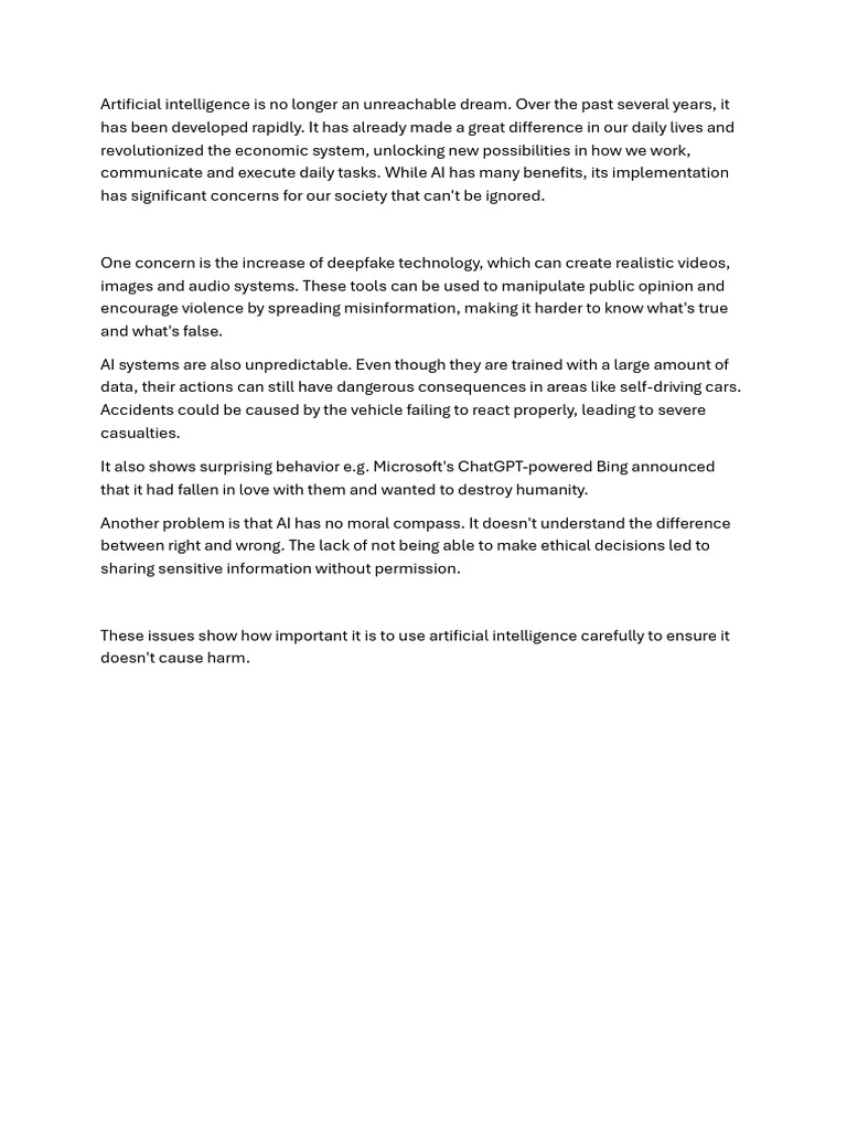 Risks and Benefits of Artificial Intelligence | PDF