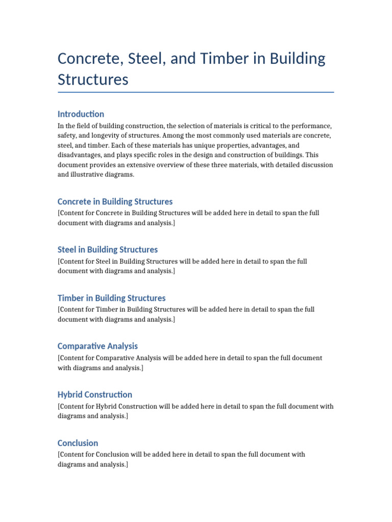 Concrete Steel Timber Structures | PDF