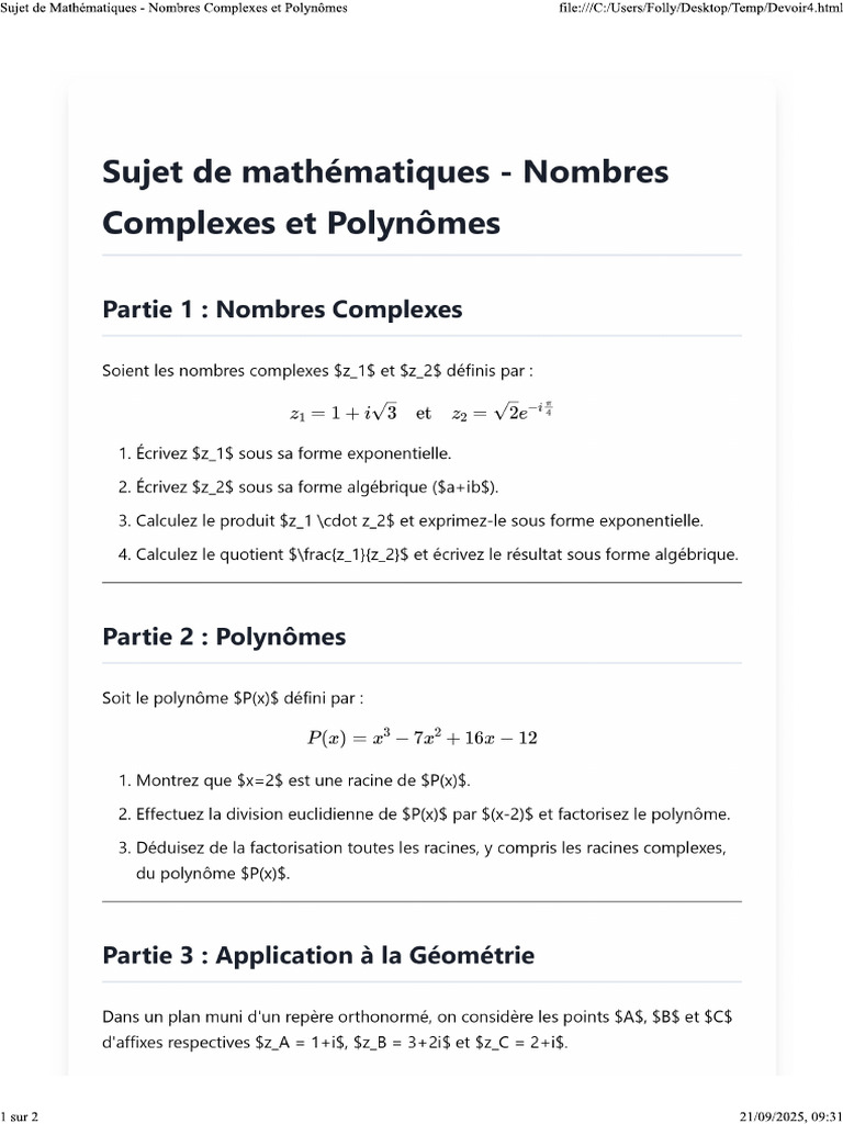 Devoir 4 | PDF