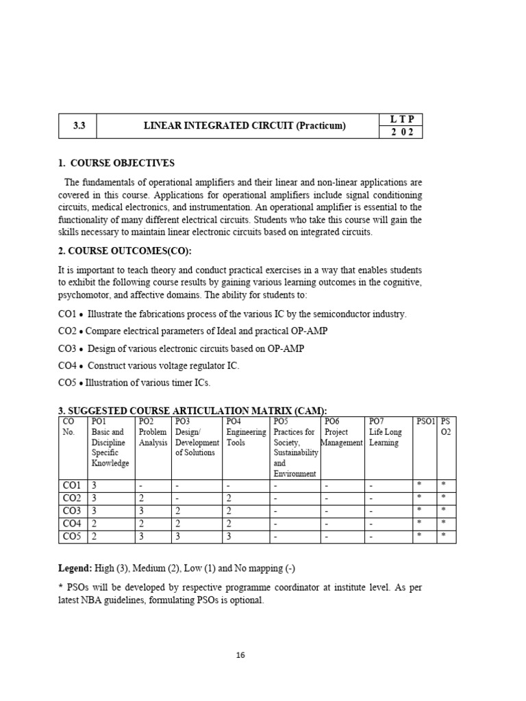 Operational Amplifiers Course Overview | PDF | Operational Amplifier ...