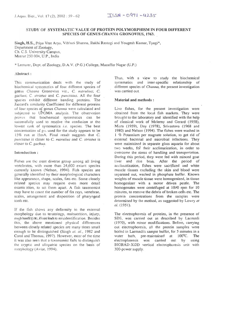 Paper Study Systematics | PDF