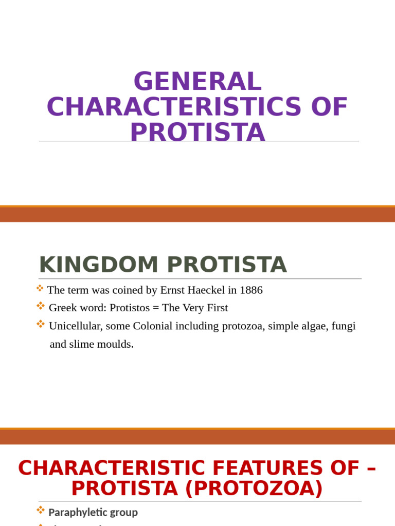 Characteristics of Protista Kingdom | PDF | Protozoa | Cell (Biology)