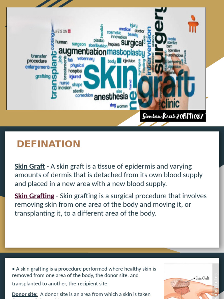 Skin Grafting: Procedure and Donor Site Guide | PDF