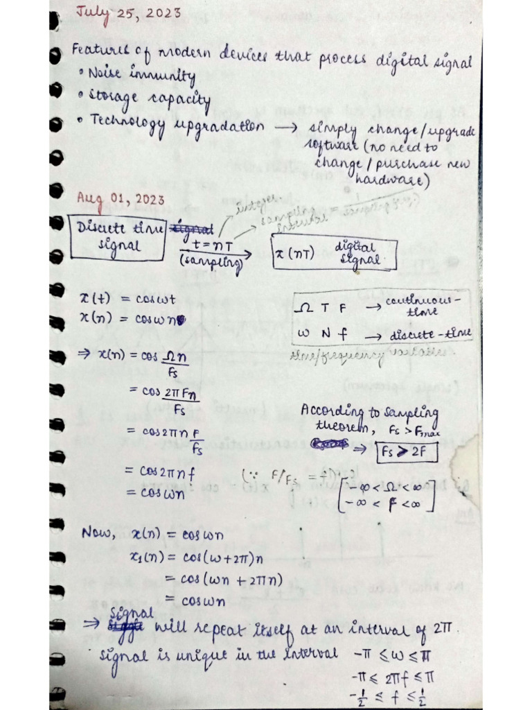 DSP Notes 011111 | PDF