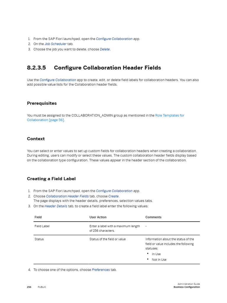 Configure Collaboration Header Fields | PDF | Software | Computing