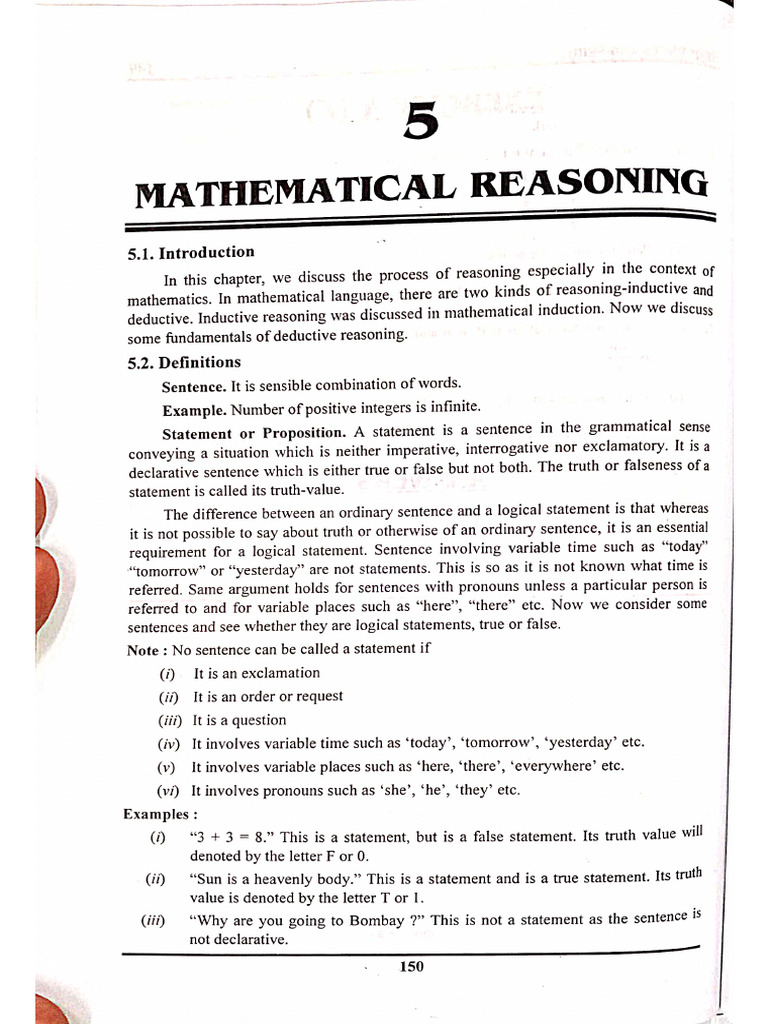 Mathematical Reasoning | PDF