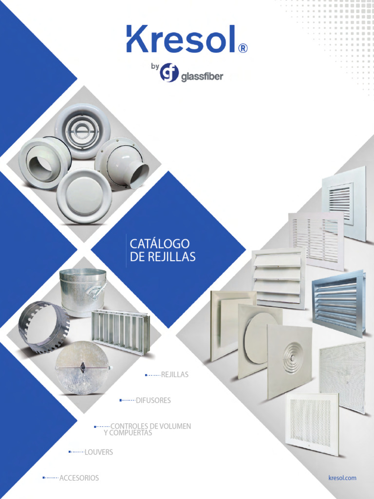 Catálogo de Rejillas y Difusores de Aire | PDF | Tubería (transporte de ...