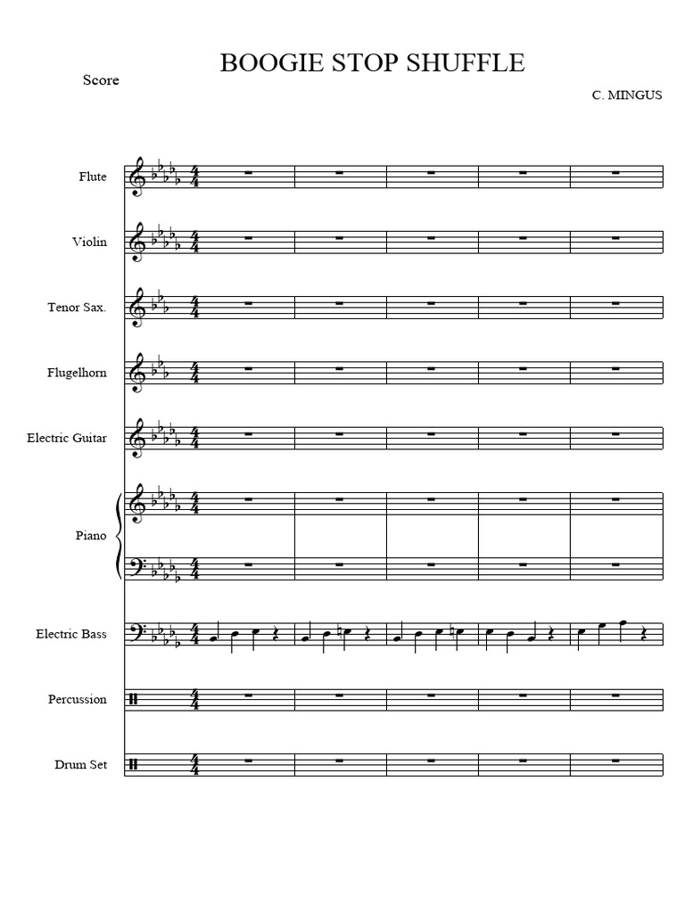 Boogie Stop Shuffle Sheet Music | PDF | Musical Forms | Rhythm And Meter