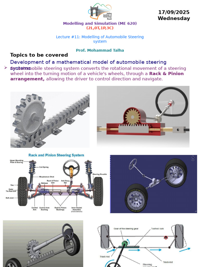 Automobile Steering System Modeling | PDF