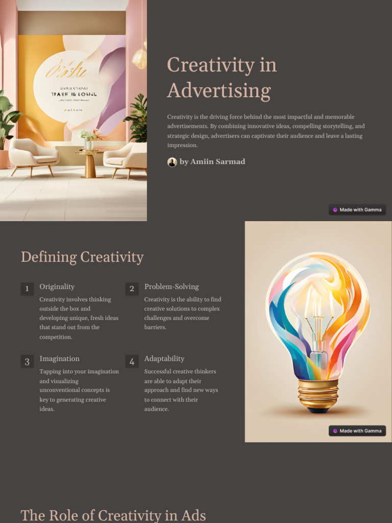 The Power of Creativity in Advertising | PDF | Creativity | Advertising