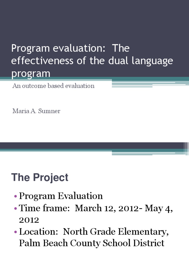 Evaluating Dual Language Program Effectiveness | PDF | Program ...