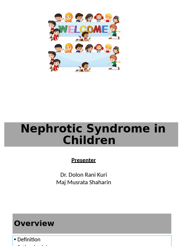 Nephrotic Syndrome in Children Overview | PDF | Chronic Kidney Disease ...