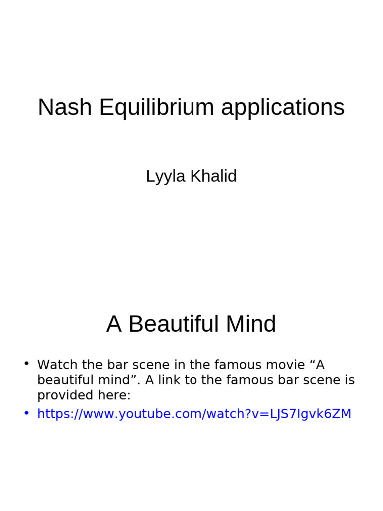 Nash Applications Part 1 | PDF | Gaming | Mathematical And Quantitative ...