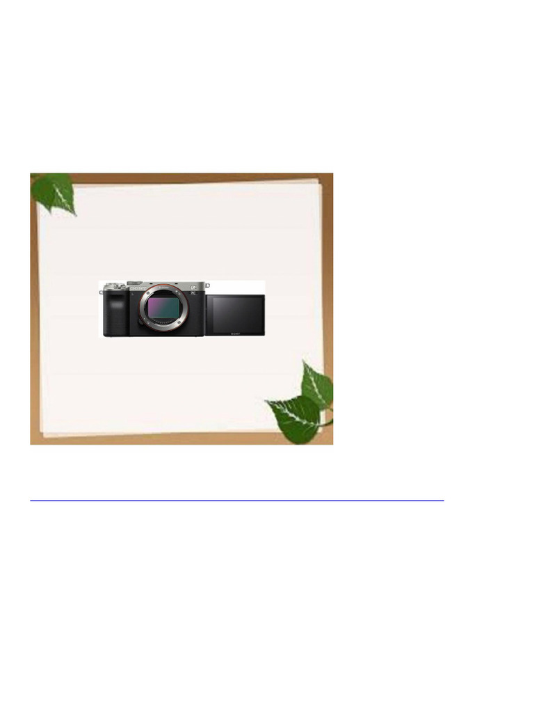3896 Sony Alpha 7C Mirrorless E-Mount Full Format Digital Camera ILCE ...