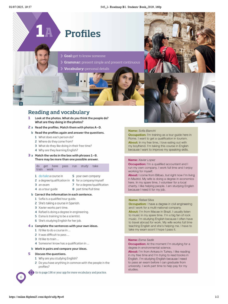 545 - 1 - Roadmap B1. Students' Book - 2019, 160p | PDF
