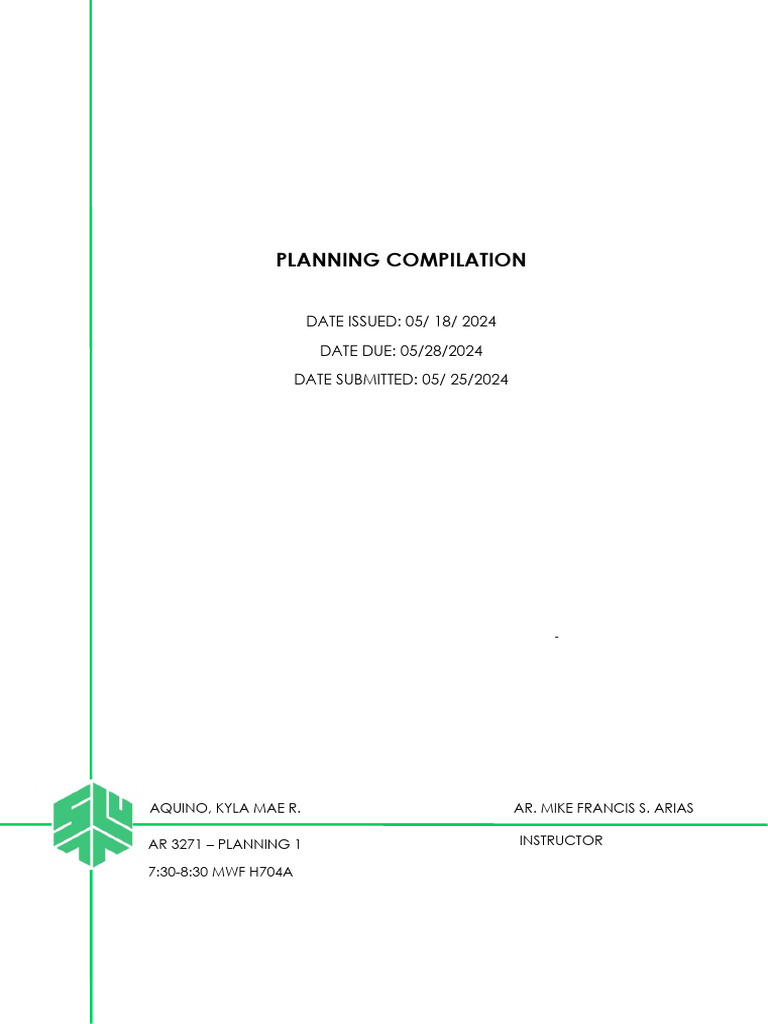 Planning Compilation Submission Details | PDF