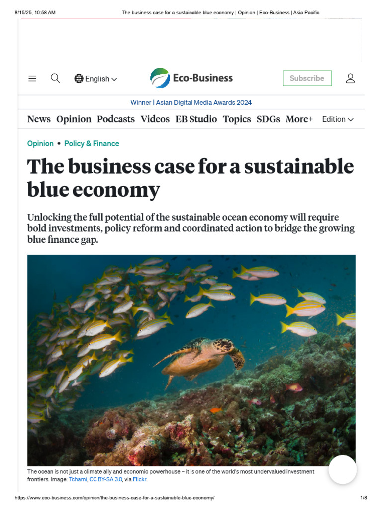 The Business Case For A Sustainable Blue Economy - Opinion - Eco ...