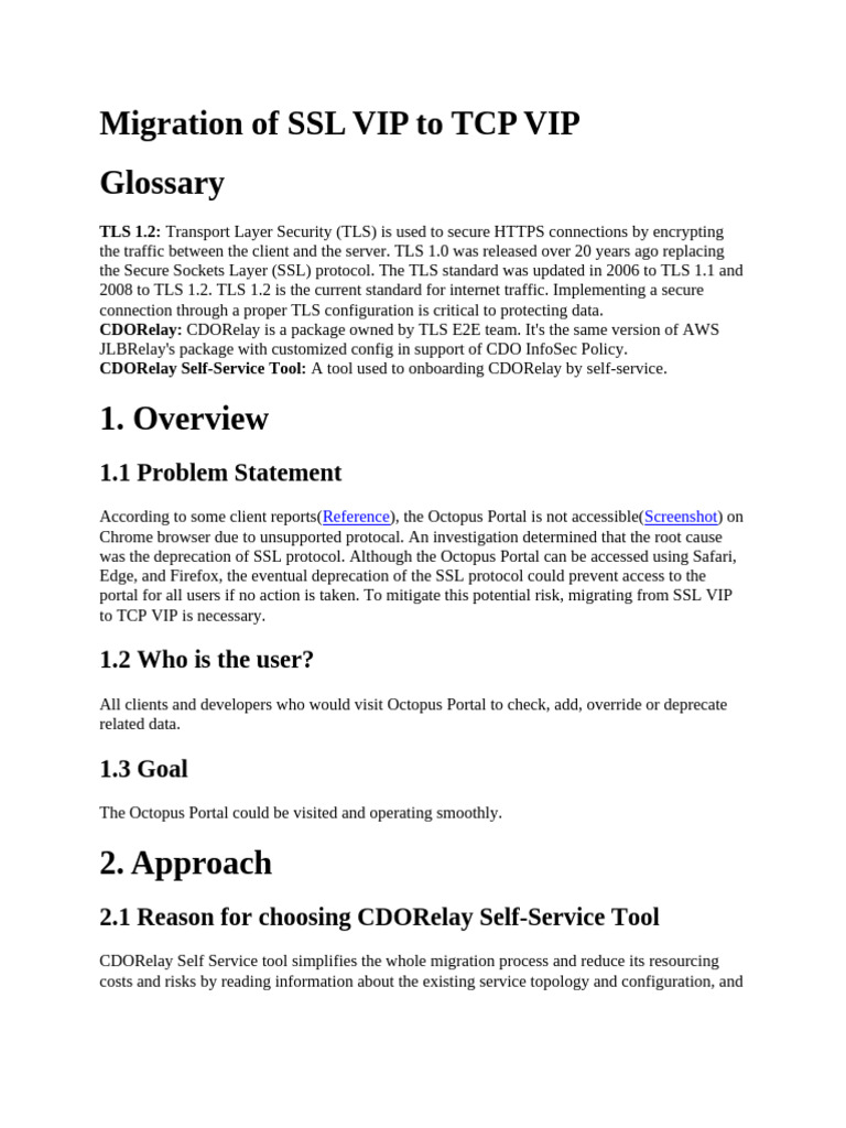 Migration of SSL Vip To TCP Vip | PDF | Transport Layer Security ...