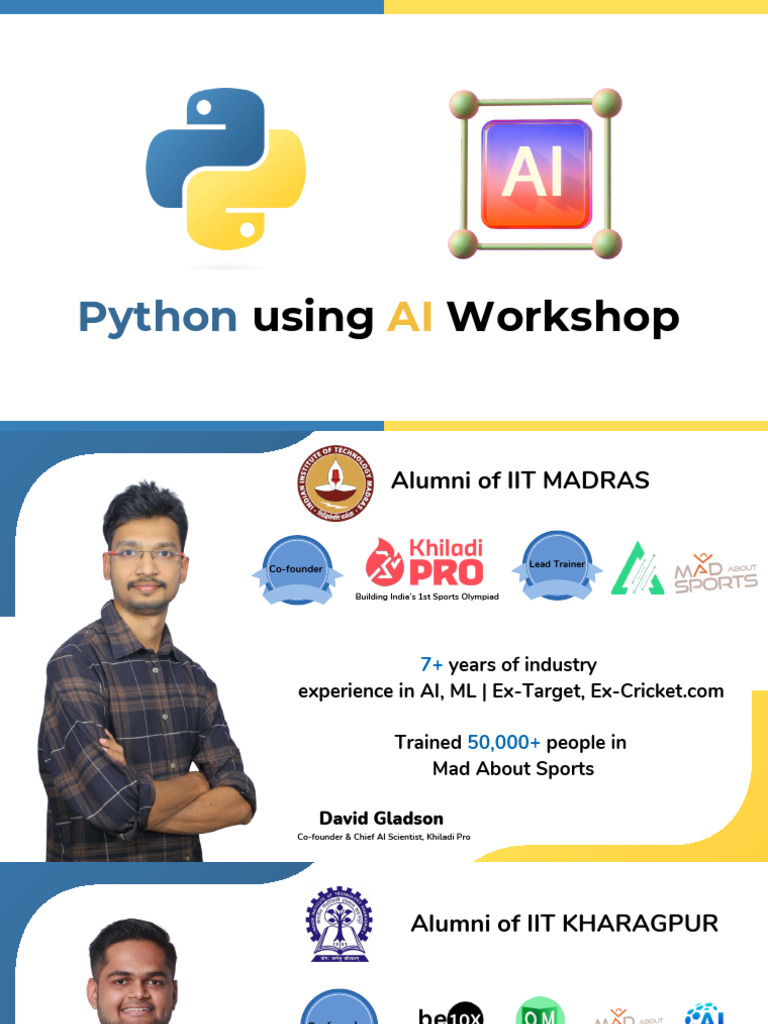 Python AI Workshop: Boost Your Skills | PDF | Artificial Intelligence ...