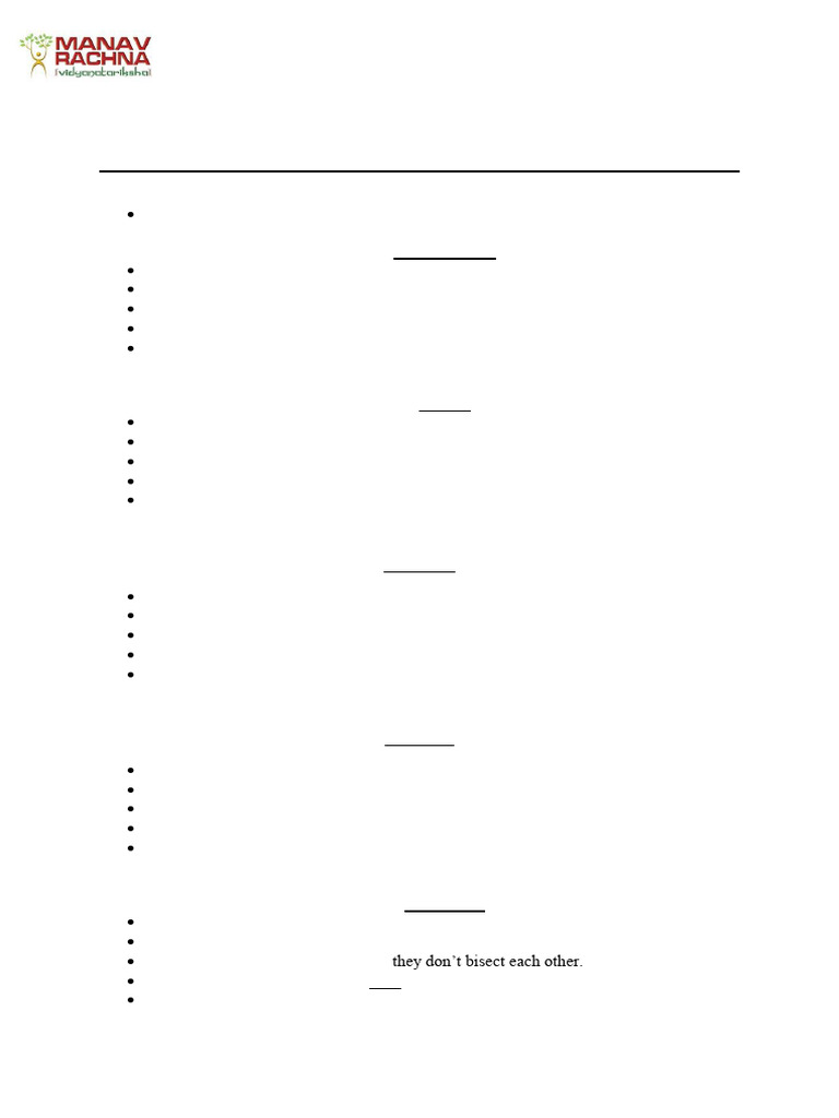Properties of Quadrilaterals Explained | PDF | Rectangle | Euclidean ...