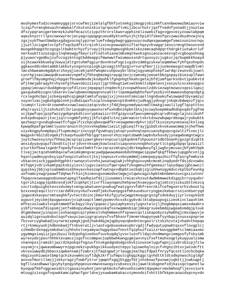Random Character String Analysis | PDF