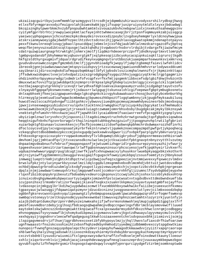 Random Character String Document | PDF