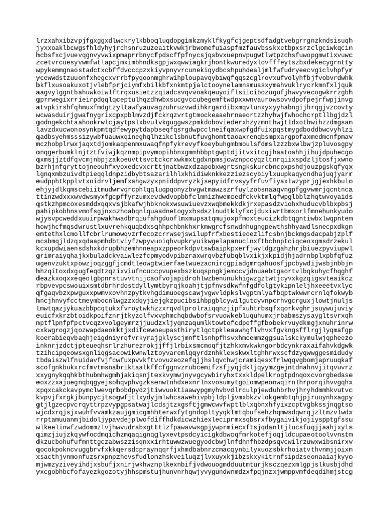 Random Character String Document | PDF