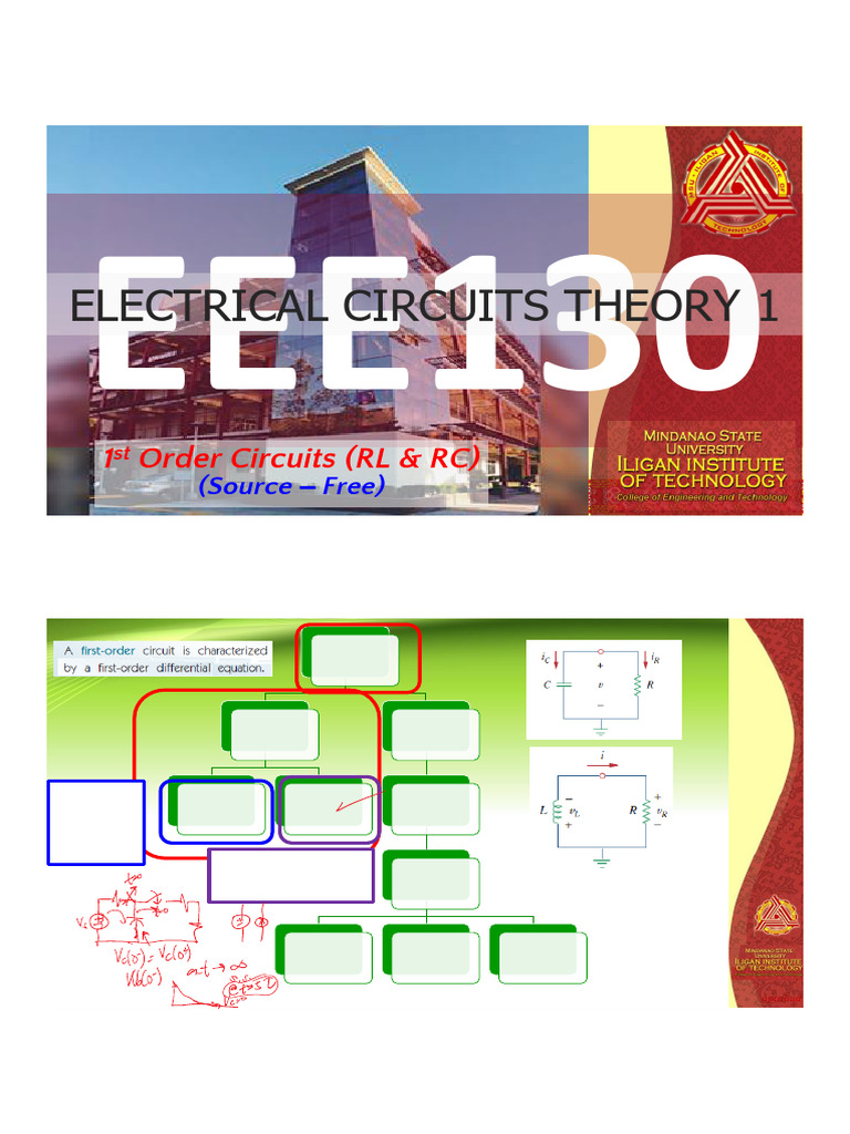 1st Order Circuits: RC & RL Analysis | PDF | Electrical Network | Capacitor