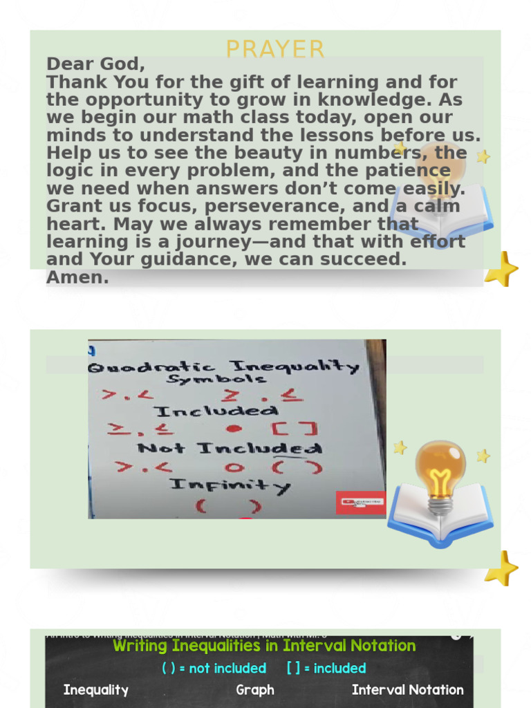 Solution Sets in Interval Notation | PDF
