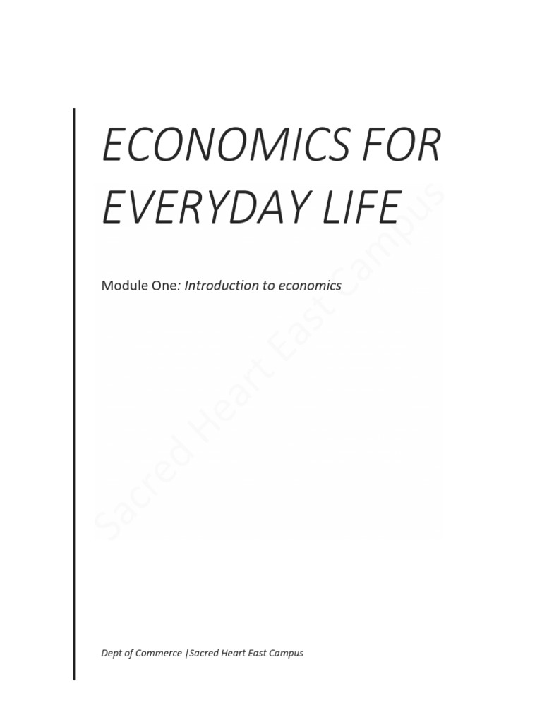 Eco Module 1 | PDF | Demand | Elasticity (Economics)