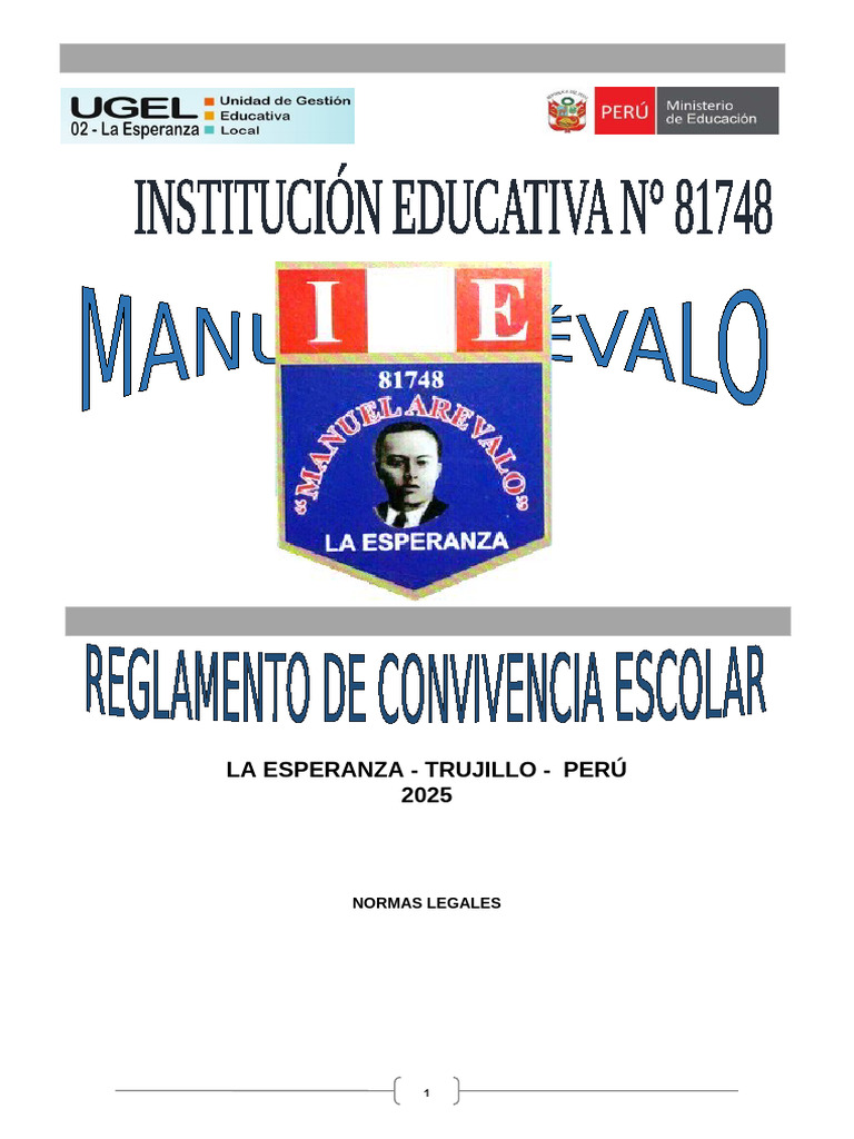 Reglamento de Convivencia Escolar 2025 | PDF | Abuso infantil | Escuelas