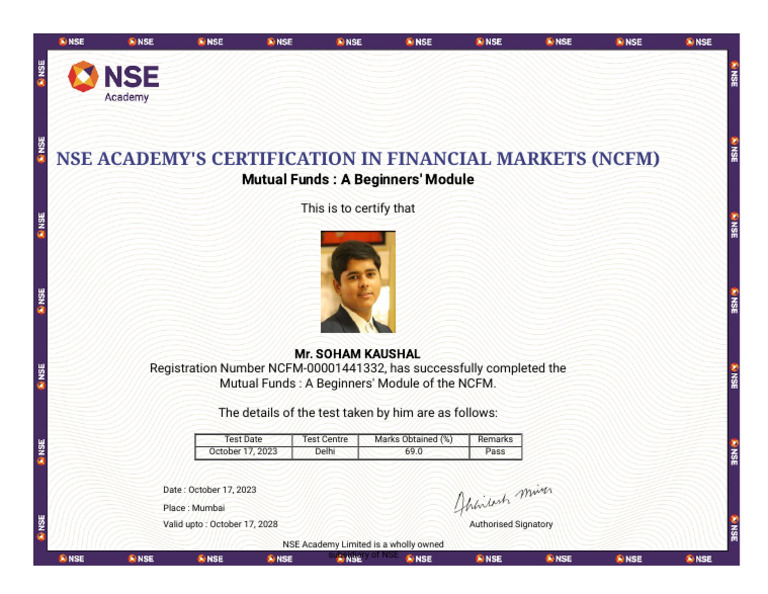 Mutual Funds Certificate | PDF