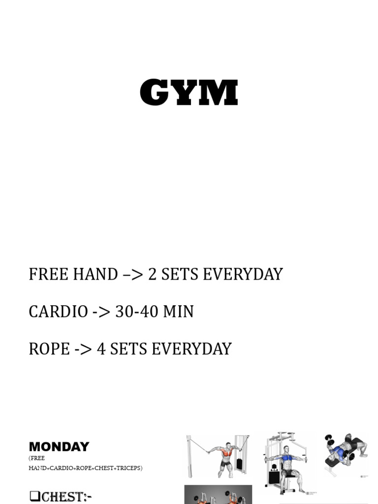 Weekly Gym Workout Plan | PDF
