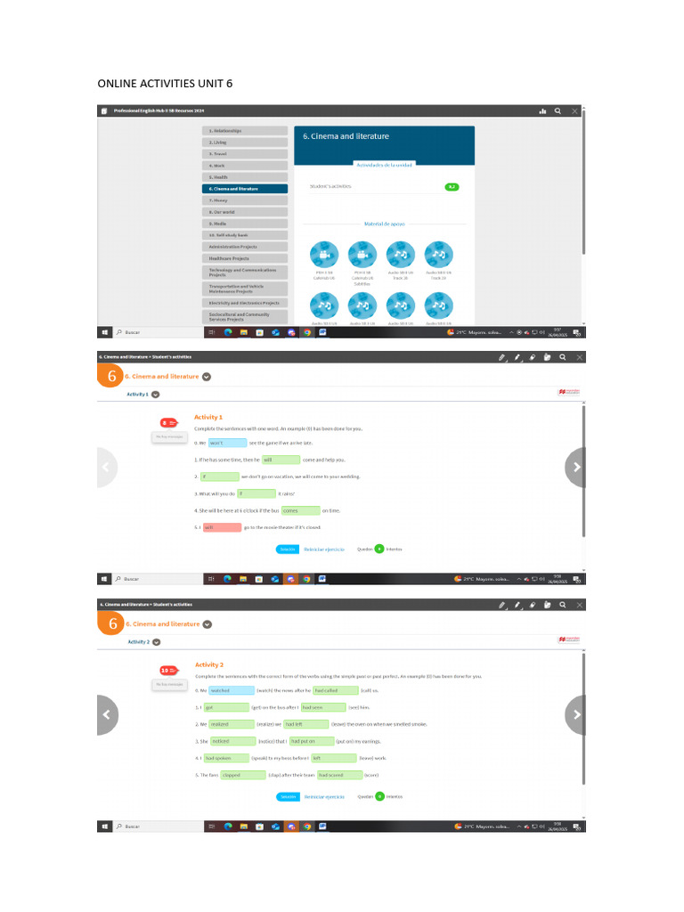 Online Activities Unit 6 | PDF