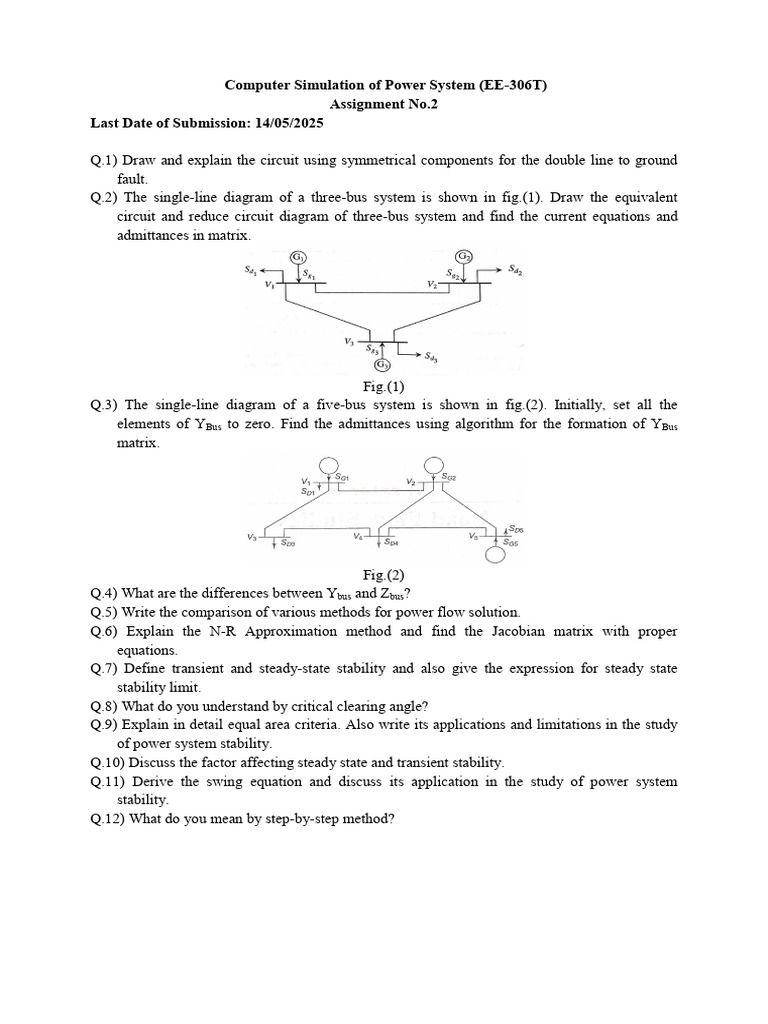 EE-306T Assignment No.2 | PDF