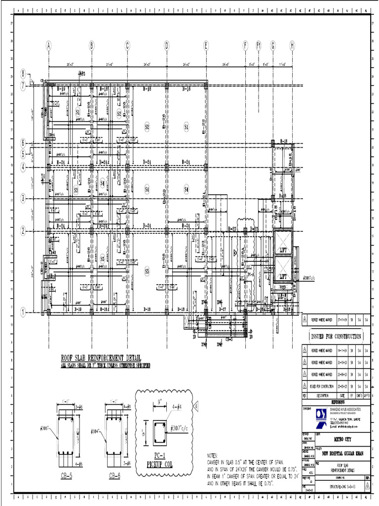 (Roof Slab) and Machine Room, Store Slab Reinforcements Details G.K ...